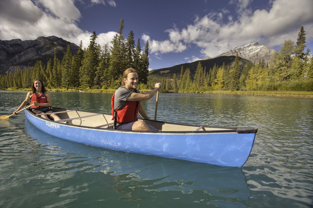 Blue Canoe Rentals - Solo Kayaks Too! - Banff Travel